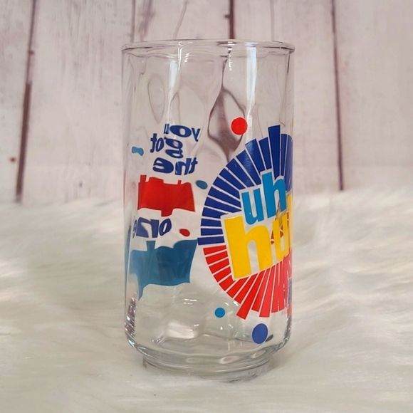 Vintage Diet Pepsi Soda Ray Charles You Got The Right One Baby Crystal Glass Cup - Picture 3 of 14